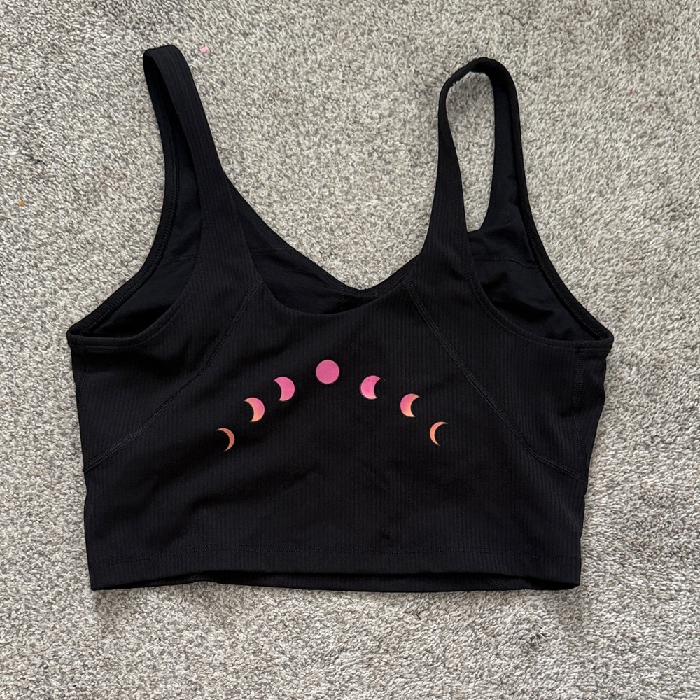 Black Crop Top with Pure Barre Logo - Picture 2 of 2